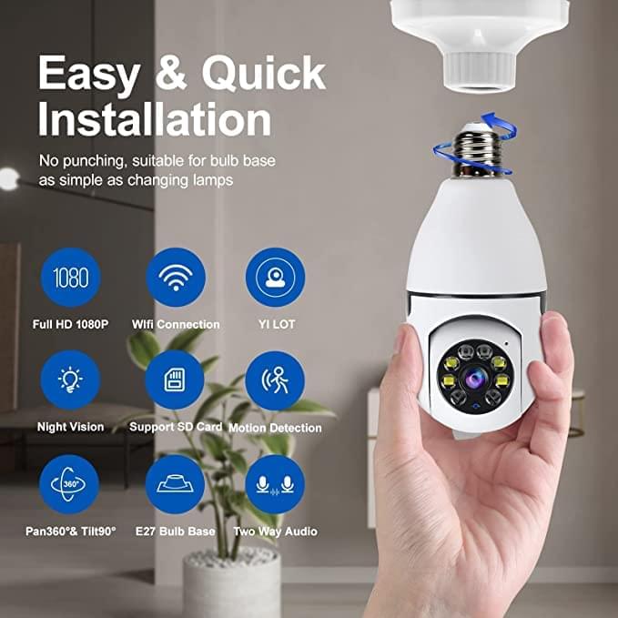 360° WiFi Bulb Surveillance Camera